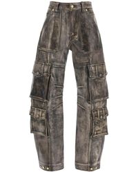 Golden Goose - Irin Cargo Pants In Vintage Effect Nappa Leather - Lyst