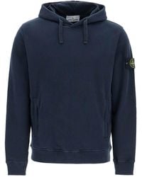 Stone Island - Organic Cotton Hoodie With Hood - Lyst