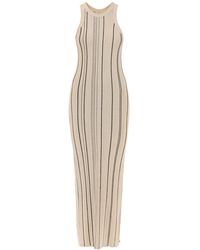 Totême - Toteme "Long Ribbed Knit Naia Dress In - Lyst