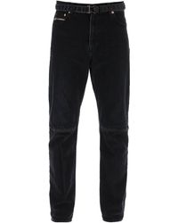 Sacai - Slim Jeans With Belt - Lyst