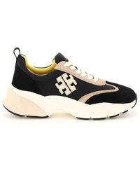 Tory Burch SNEAKERS GOOD LUCK IN SUEDE E NYLON - Nero