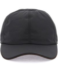 Zegna - Baseball Cap With Leather Trim - Lyst