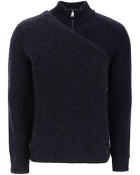 Fendi - Two-tone Wool-and-alpaca Sweater - Lyst