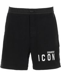 DSquared² - Jersey Shorts With Logo - Lyst