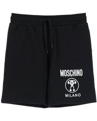 Shorts sportivi con applicazione di Moschino in Nero per Uomo Uomo Abbigliamento da Activewear abbigliamento da palestra e sportivo da Short da jogging 14% di sconto 