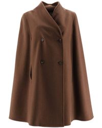 Max Mara Tione Cashmere Cape - Brown