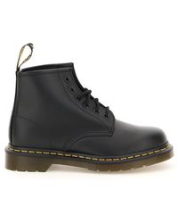 Dr. Martens Leather 101 Smooth Boots in Black | Lyst