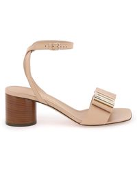 Ferragamo - Salvatore Sandals With Double Bow - Lyst