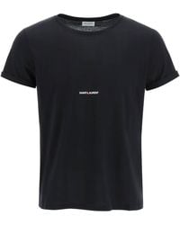 Celine Cotton Loose T-shirt With Logo Print in Yellow Black 