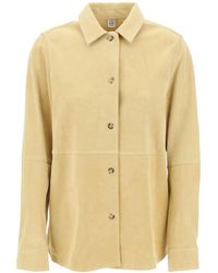 Totême - Suede Leather Overshirt For - Lyst