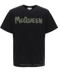 Alexander McQueen - Maglietta McQueen Graffiti - Lyst