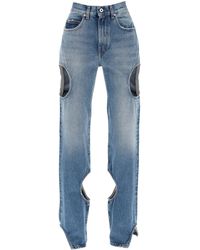 Off-White c/o Virgil Abloh - Off- Meteor Cut-Out Jeans - Lyst