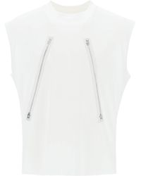 MM6 by Maison Martin Margiela - Sleeveless T-Shirt With - Lyst