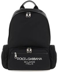 Dolce & Gabbana - Nylon Backpack With Logo - Lyst