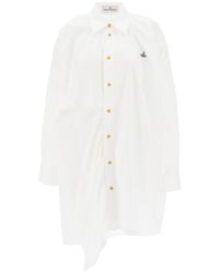 Vivienne Westwood - Oversized Shirt With Cut Outs And Asymmetrical Hem - Lyst