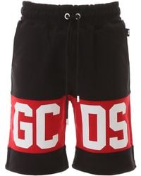 Gcds Logo Bermuda sweatpants S Cotton - Red