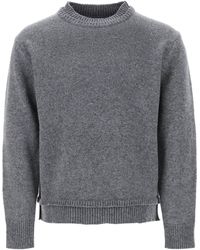 Maison Margiela - Crew Neck Sweater With Elbow Patches - Lyst