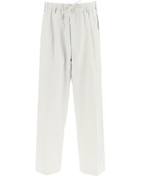 Y-3 - Lightweight Twill Pants With Side Stripes - Lyst