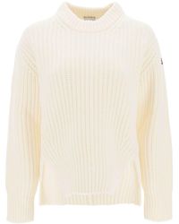 Moncler - Basic Crew-neck Sweater In Carded Wool - Lyst