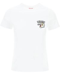 KENZO - Crew Neck T Shirt With Embroidery - Lyst