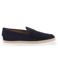 Tod's - Suede Slip-on With Rafia Insert - Lyst