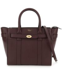 Mulberry - Grained Leather Small Zipped Bayswater Bag - Lyst
