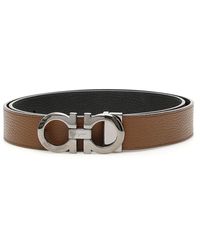 Ferragamo - Adjustable & Reversible Gancini Leather Belt - Lyst