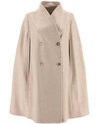 Max Mara Tione Cashmere Cape - Natural