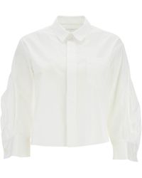 Sacai - Boxy Shirt With Wide Sleeves - Lyst