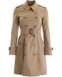 Burberry Chelsea Midi Raincoat - Natural