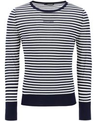 Dolce & Gabbana - Lightweight Striped Wool Pullover Sweater - Lyst