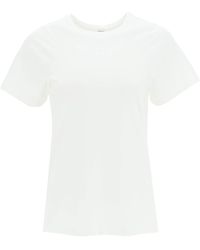 Totême - Monogram-embroidered Curved T-shirt - Lyst