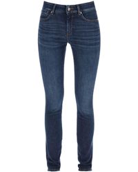 Sportmax Skinny Jeans In Indigo Denim 26 Cotton,denim - Blue