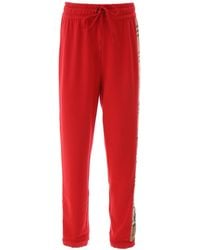 Burberry Raine Trousers With Check Insert - Red
