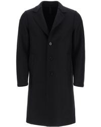 Harris Wharf London Single-breasted Boxy Coat 52 Wool in Grey 