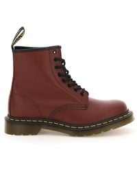 Dr. Martens Dr.martens 1460 Smooth Lace-up Combat Boots - Red