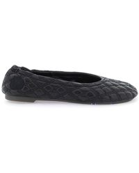 Burberry - Quilted Leather Sadler Ballet Flats - Lyst