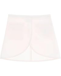 Courreges - Courreges Ellipse Twill Mini Skirt In - Lyst