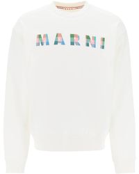 Marni - Sweatshirt With Plaid Logo - Lyst