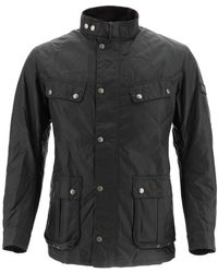 Barbour Synthetic Duke Wax Jacket Black for Men - Save 49% - Lyst