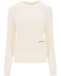 Ganni - Brushed Alpaca And Wool Sweater - Lyst