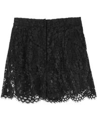 Dolce & Gabbana Laminated Lace Shorts - Black