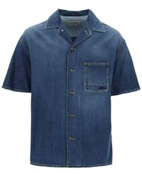 Alexander McQueen - Organic Denim Short Sleeve Shirt - Lyst