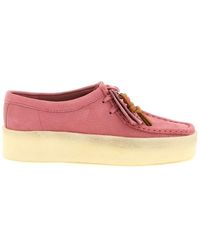 Clarks Wallabee Cup Lace-up Shoes - Pink