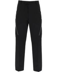 Ferragamo - Pants With Contrasting Inserts - Lyst