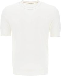 Brunello Cucinelli - Cotton Yarn T-Shirt For - Lyst