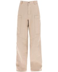 Palm Angels - Wide-leg Cotton Cargo Trousers - Lyst
