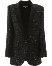 MICHAEL Michael Kors Jacquard Blazer With Sequins - Black