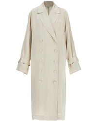 TOTEME - Long Satin Trench Dress - Lyst