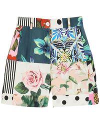 Dolce & Gabbana Patchwork Shorts - Multicolour